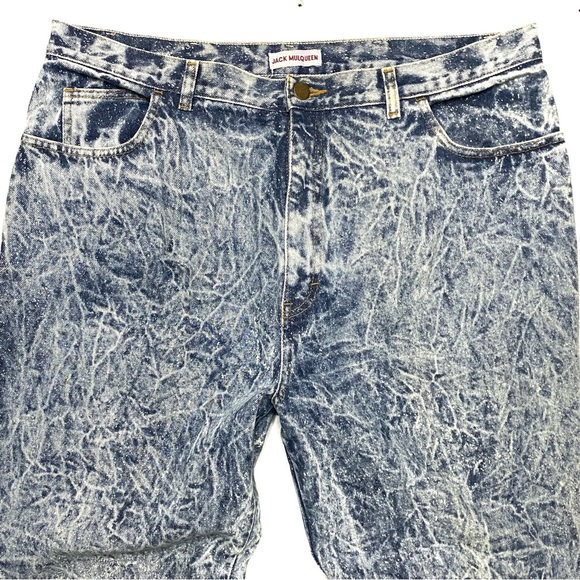 Vintage Jack MulQueen Women’s Acid Washed High Waist Denim Mom Jeans Size 38x32 - Picture 7 of 9